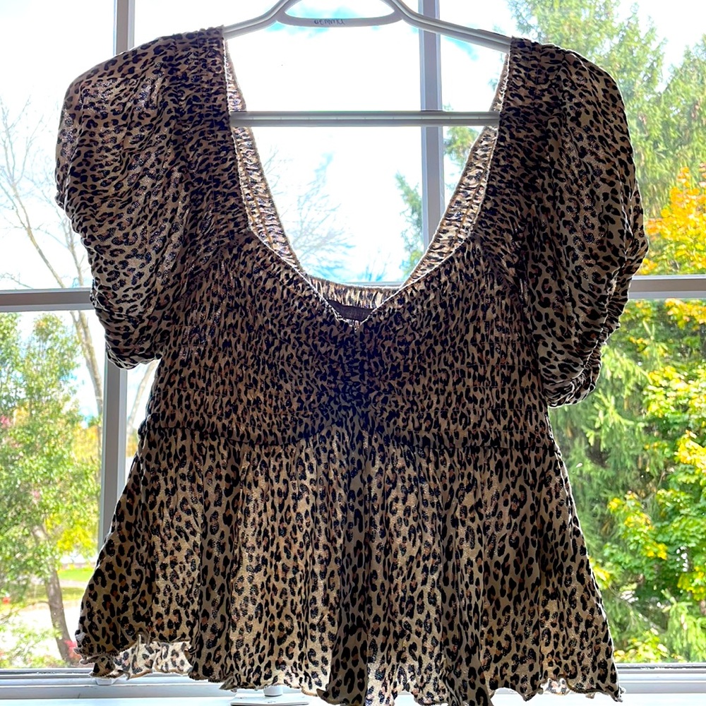 Urban outfitters animal print top